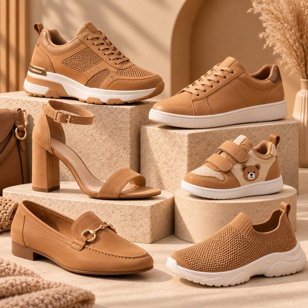 Sapatilhas em Camel